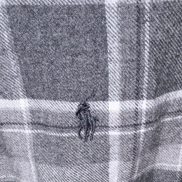 Polo by Ralph Lauren Men's Black and Gray Plaid Shirt - Picture 2 of 7
